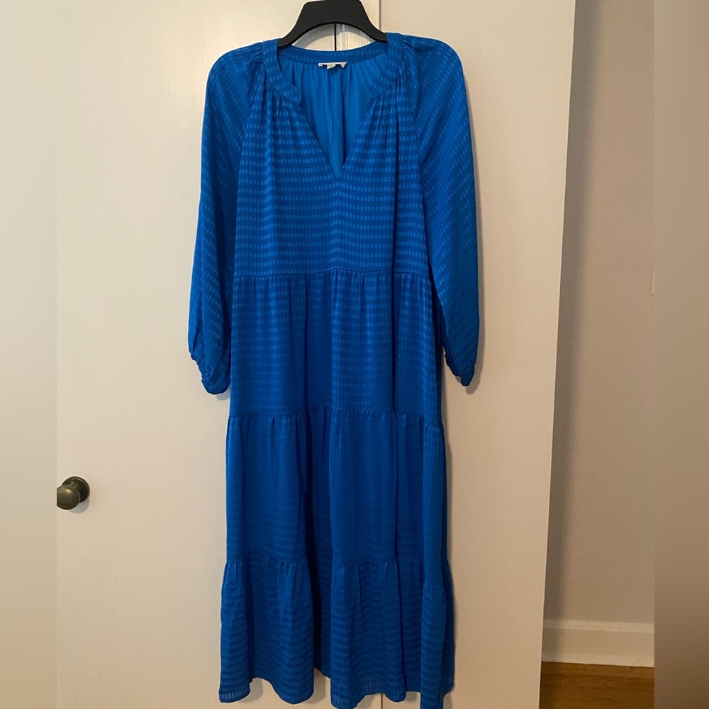 Entro Vibrant Blue Long Sleeve Dress